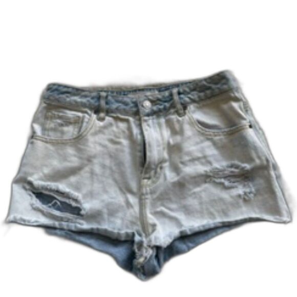 Size 27 Pacsun Lightwash Distressed Denim Shorts - Picture 1 of 2
